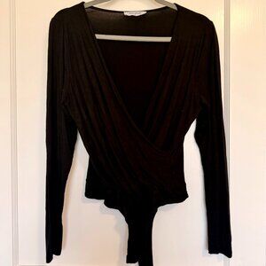 Black Long Sleeve Bodysuit Petite
